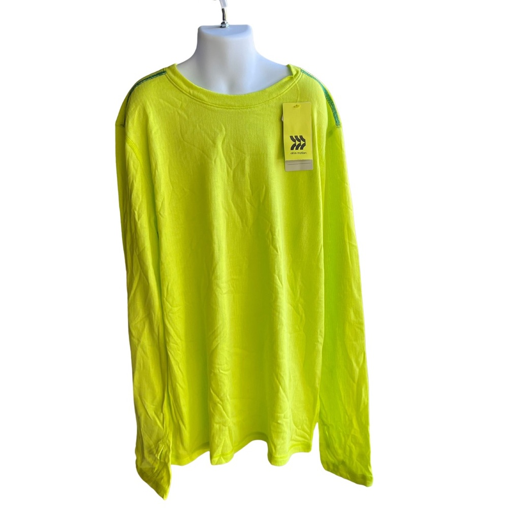 All In Motion Long Sleeve Green Shirt Boys Size XL 14